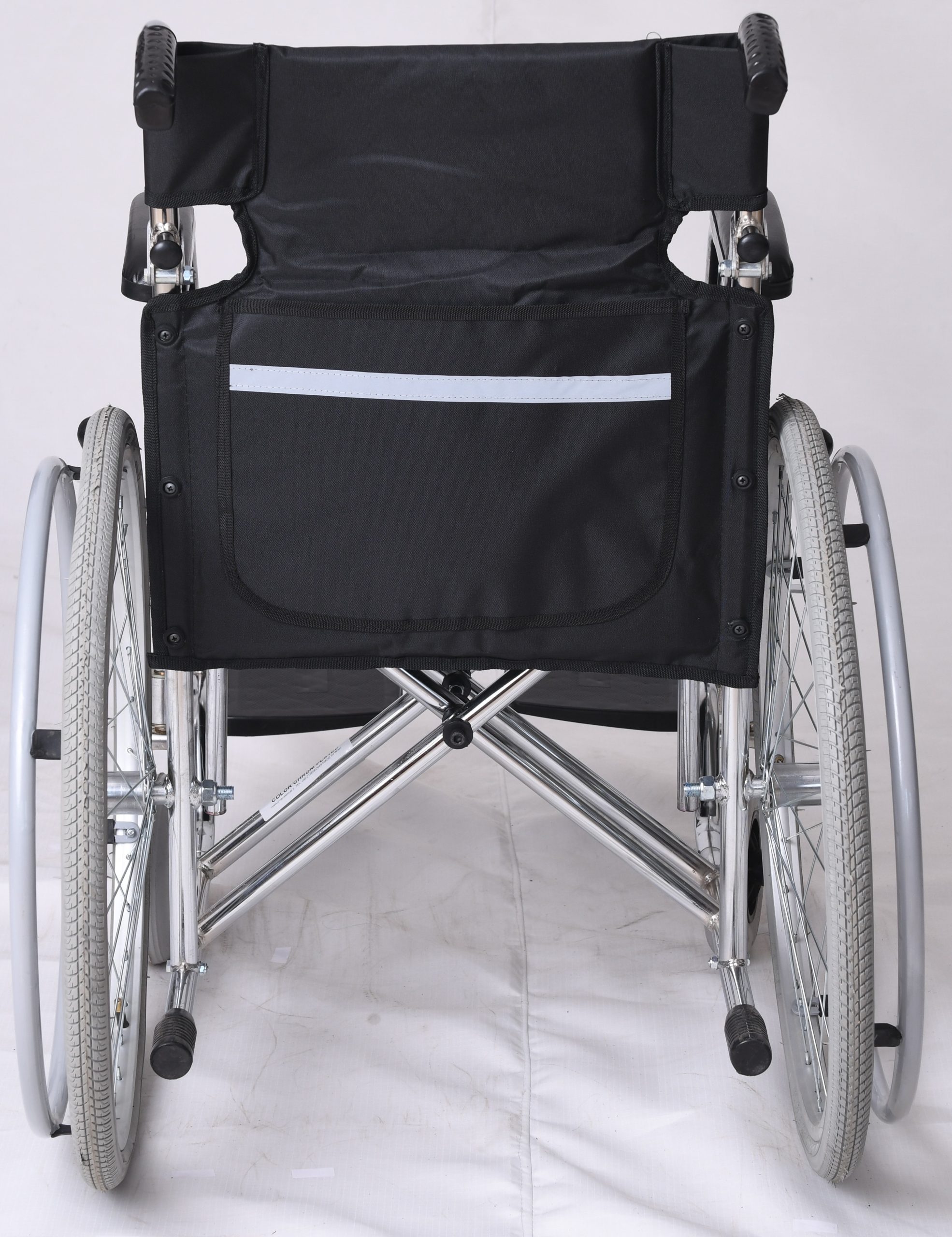 ویلچر ارتوپدی مدل 701DS ابکرم سایز 43 ضربدری دوبل دسته شکن چرخ عقب بادی چرخ جلو توپر کد20701039