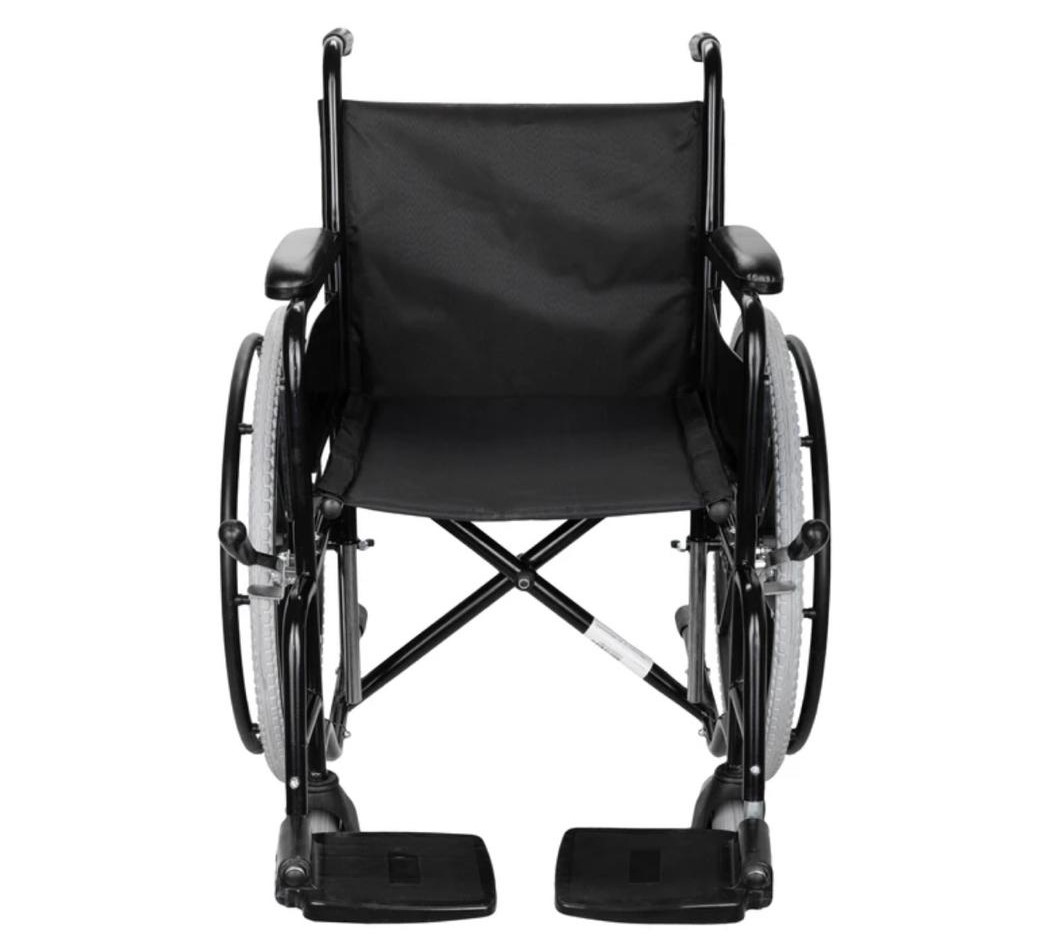 ویلچر مدل 20703 رنگی سایز 43 چرخ عقب توپر جلو توپر طوقه اسپرت کد 20703035