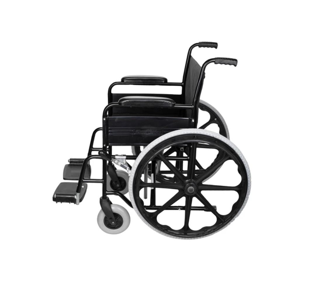 ویلچر مدل 20703 رنگی سایز 43 چرخ عقب توپر جلو توپر طوقه اسپرت کد 20703035