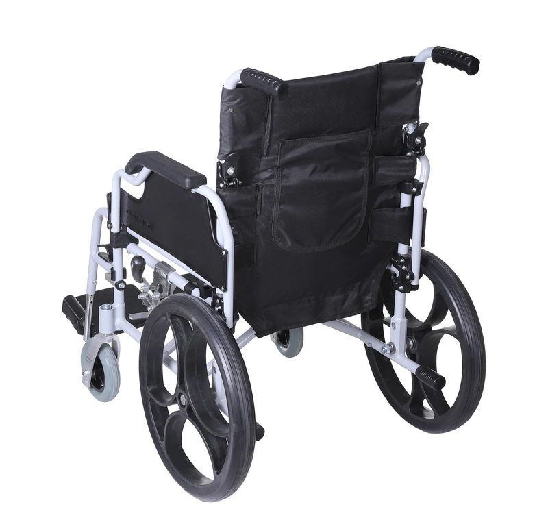 ویلچر همراه مدل 207519 رنگی آلومینیومی سایز 43 چرخ عقب 16 اینچ توپر جلوتوپر کد 20751924