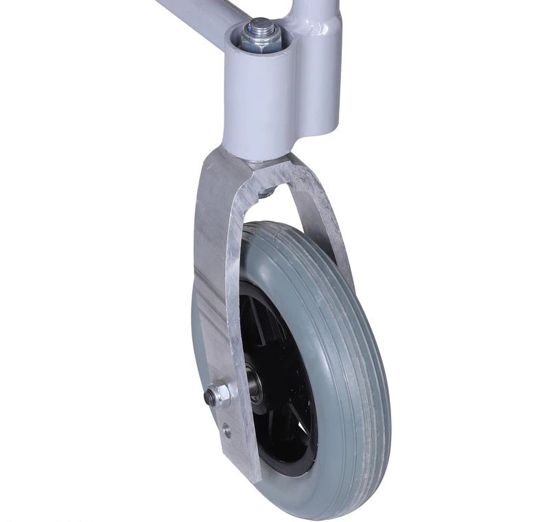 ویلچر همراه مدل 207519 رنگی آلومینیومی سایز 43 چرخ عقب 16 اینچ توپر جلوتوپر کد 20751924