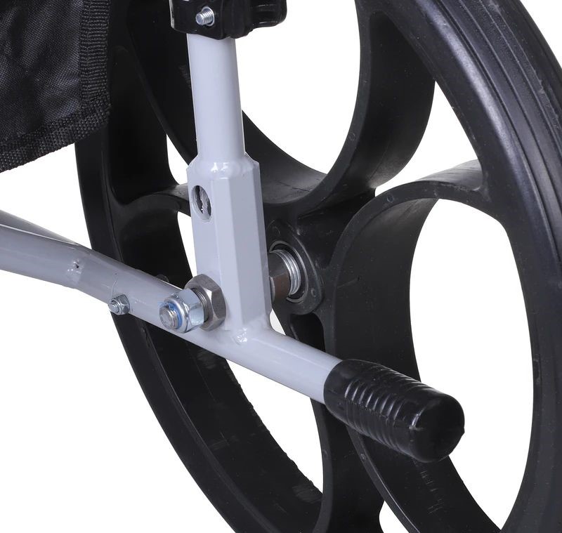 ویلچر همراه مدل 207519 رنگی آلومینیومی سایز 43 چرخ عقب 16 اینچ توپر جلوتوپر کد 20751924