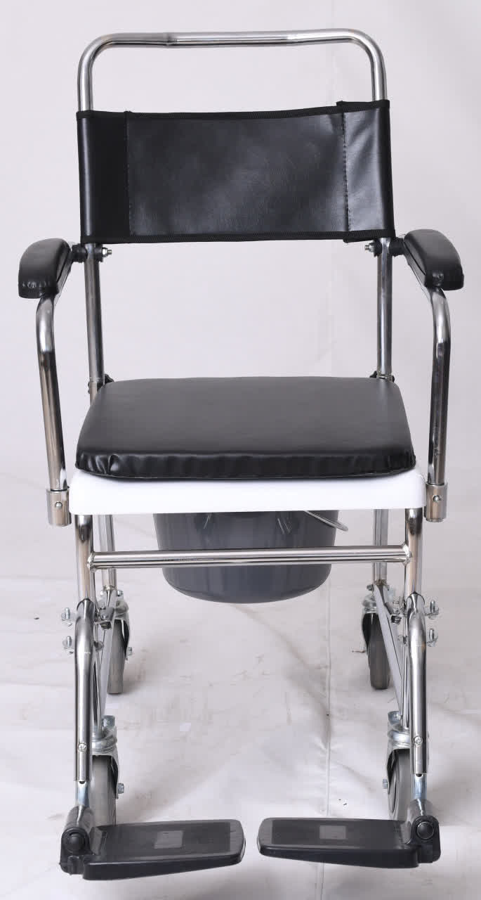 ویلچر حمام مدل 790 آبکرم چهار چرخ ترمزدار 32*125 کد 20790001